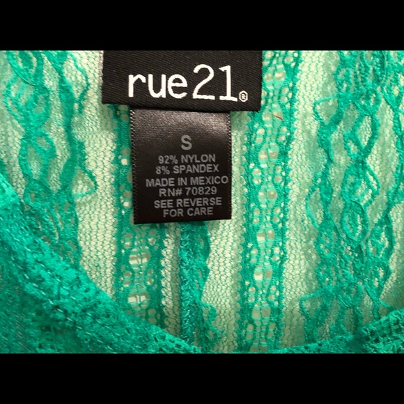 Green Ruffled Rue21 Tank Top - Picture 6 of 6
